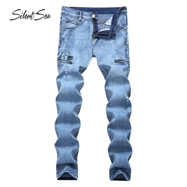 silentsea new hem zipper stretch destroyed ripped jean men brand clothing skinny jeans fashion brand men pants, Blue
silentsea new hem zipper stretch destroyed ripped jean men brand clothing skinny jeans fashion brand men pants, Blue