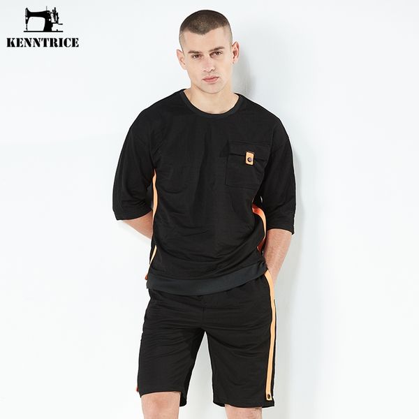 kenntrice brand quality summer fitness light weight cotton tracksuit men two piece sets t shirt+shorts, Gray
kenntrice brand quality summer fitness light weight cotton tracksuit men two piece sets t shirt+shorts, Gray