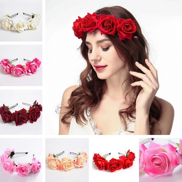 fashion wreath hair bows bohemia handmade artificial rose hairband seaside flower hairband crown wedding bridal headdress wreath t6i058
fashion wreath hair bows bohemia handmade artificial rose hairband seaside flower hairband crown wedding bridal headdress wreath t6i058