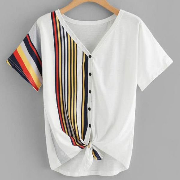 feminina camiseta women t-shirt 2018 for summer white v neck short sleeve solid button casual shirt
feminina camiseta women t-shirt 2018 for summer white v neck short sleeve solid button casual shirt