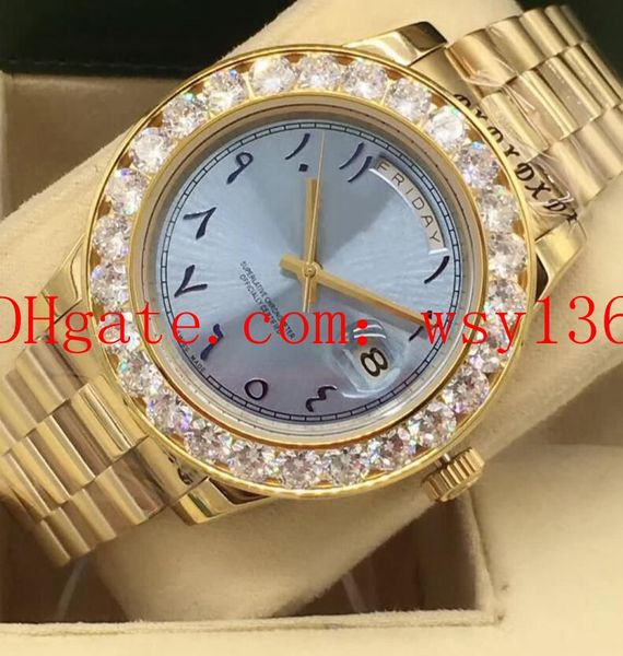 luxury big diamond day-date 18k yellow gold 40mm 228206 platinum limited edition ice blue arabic script dial movement automatic mens watch, Slivery;brown
luxury big diamond day-date 18k yellow gold 40mm 228206 platinum limited edition ice blue arabic script dial movement automatic mens watch, Slivery;brown