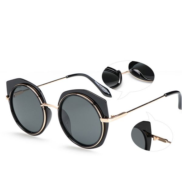 luxury sunglasses women and men fashion visor sun glasses round metal irregular border couple uv 400 polarized sunglasses, White;black
luxury sunglasses women and men fashion visor sun glasses round metal irregular border couple uv 400 polarized sunglasses, White;black