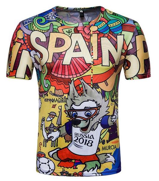 matador spain team short sleeve tee fans commemorative t shirts with crew neck russia world cup 2018 men's t-shirts, White;black
matador spain team short sleeve tee fans commemorative t shirts with crew neck russia world cup 2018 men's t-shirts, White;black