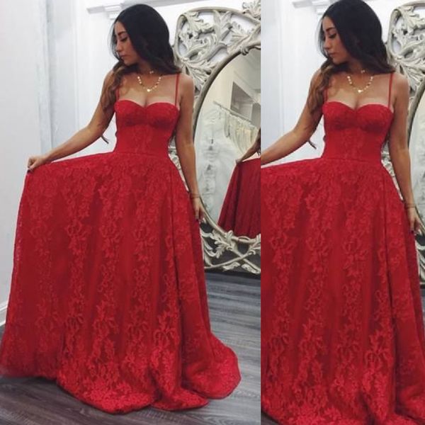 spaghetti straps red prom dresses vintage lace appliques long formal evening party gowns sweetheart full length dress, Black
spaghetti straps red prom dresses vintage lace appliques long formal evening party gowns sweetheart full length dress, Black