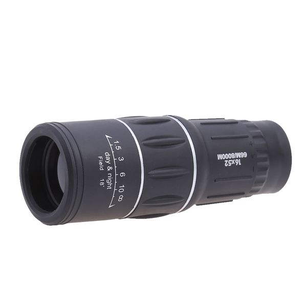 

16x52 portable outdoor dual handheld focus monocular telescope zoom optic lens binoculars spotting scope coating lenses black