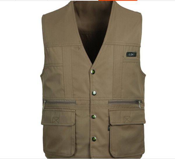 fashionnice male outdoor vest casual loose plus size black men vest with many pockets, Black;white
fashionnice male outdoor vest casual loose plus size black men vest with many pockets, Black;white