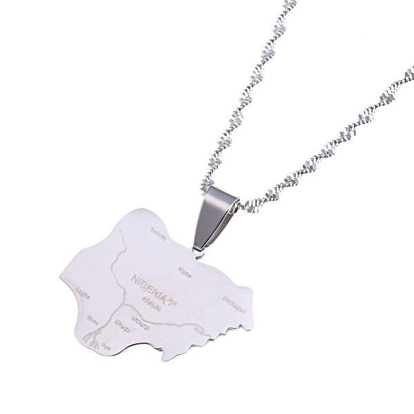 stainless steel nigeria map pendant necklaces,country maps africa nigerians maps jewelry, Silver
stainless steel nigeria map pendant necklaces,country maps africa nigerians maps jewelry, Silver