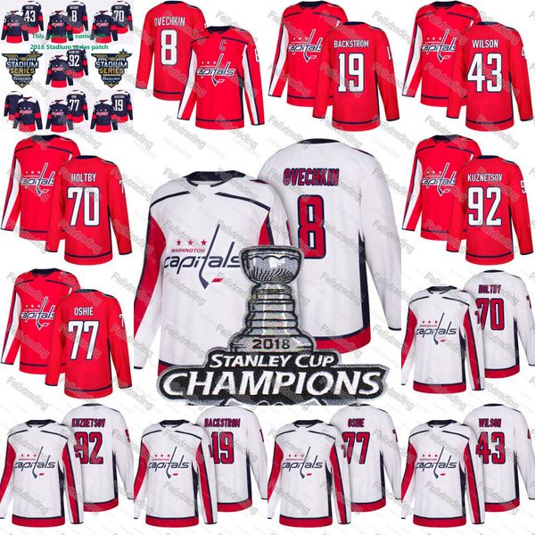 2018 Stanley Cup Champion Washington Capitals 8 Alex Ovechkin Nicklas Backstrom T.J Oshie Evgeny Kuznetsov Braden Holtby Tom Wilson Jersey
2018 Stanley Cup Champion Washington Capitals 8 Alex Ovechkin Nicklas Backstrom T.J Oshie Evgeny Kuznetsov Braden Holtby Tom Wilson Jersey