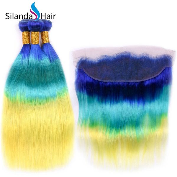 silanda hair ombre color blue/light blue/yellow straight remy human hair weave 3 bundles with 13x4 lace frontal closure ing, Black;brown
silanda hair ombre color blue/light blue/yellow straight remy human hair weave 3 bundles with 13x4 lace frontal closure ing, Black;brown