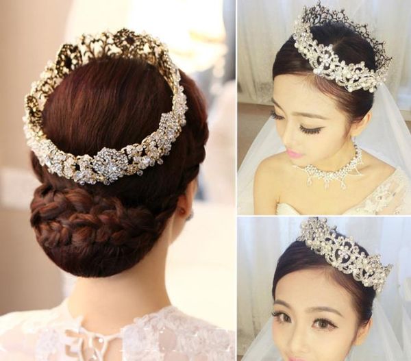 round crown, bridal jewelry, wedding dress, accessories, princess, european and american pearl headdress, Silver
round crown, bridal jewelry, wedding dress, accessories, princess, european and american pearl headdress, Silver