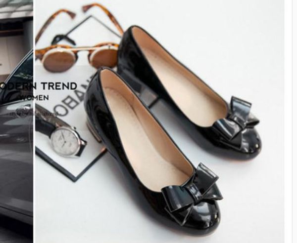 send 2018 spring new style bowknot women middle heel coarse heel shallow mouth shoes, Black
send 2018 spring new style bowknot women middle heel coarse heel shallow mouth shoes, Black