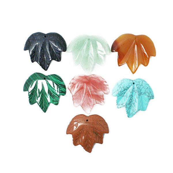 new arrivals assorted synthetic / natural gem stone leaf charm pendants, 48x44mm stone charms for necklace making, btb721, Black
new arrivals assorted synthetic / natural gem stone leaf charm pendants, 48x44mm stone charms for necklace making, btb721, Black