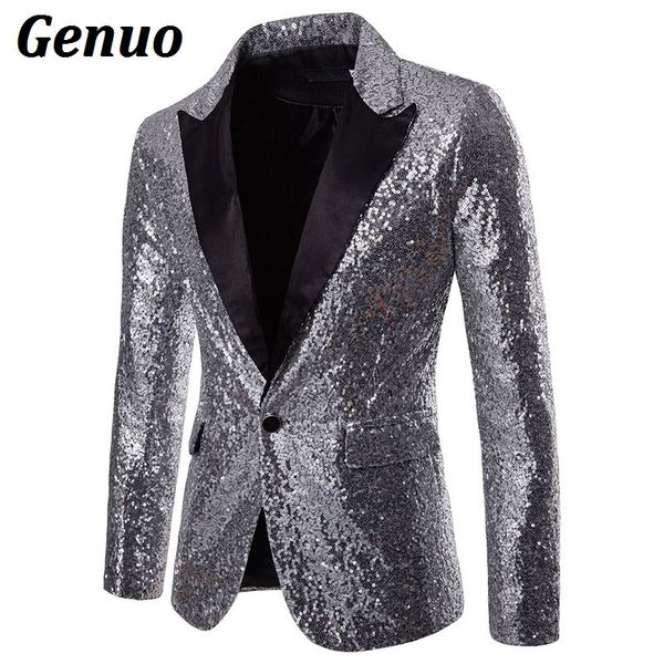 mens shiny gold sequin glitter blazer jacket men nightclub prom one button suit blazer men dj stage singer blazers costume homme, White;black
mens shiny gold sequin glitter blazer jacket men nightclub prom one button suit blazer men dj stage singer blazers costume homme, White;black