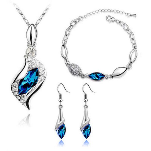 austria crystal bracelet earrings necklace sets zircon diamond jewelry sets for women lady christmas valentine day gift dhl free, Black
austria crystal bracelet earrings necklace sets zircon diamond jewelry sets for women lady christmas valentine day gift dhl free, Black