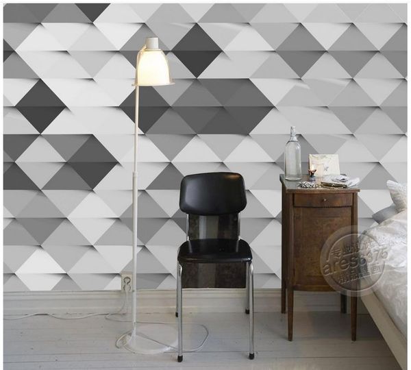 elegant style 3d abstract geometric figure mural background wall wallpaper for walls 3 d for living room