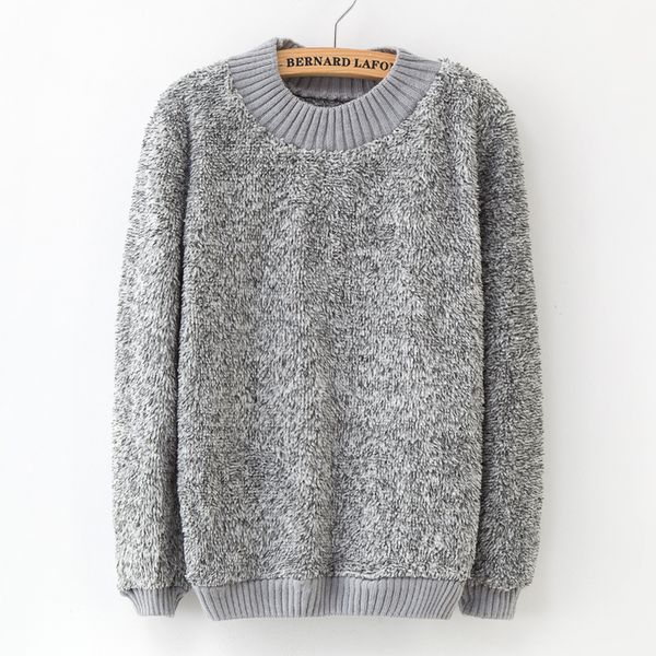 new fleece sweater women thickening plus velvet pullover casual women's o-neck long-sleeved sweaters 2018 autumn winter hot, White;black
new fleece sweater women thickening plus velvet pullover casual women's o-neck long-sleeved sweaters 2018 autumn winter hot, White;black