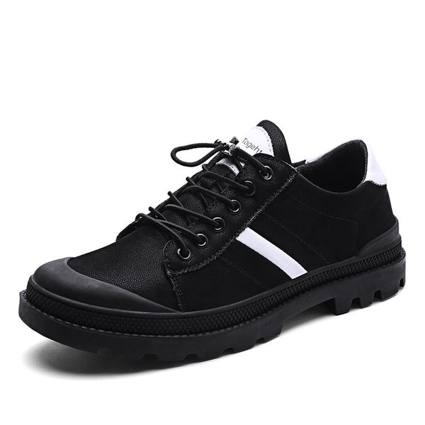 new arrival men martin boots fashion lace-up casual leather shoes genuine leather work boots men ankle botas, Black 
new arrival men martin boots fashion lace-up casual leather shoes genuine leather work boots men ankle botas, Black