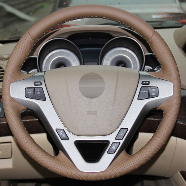 dark brown genuine leather hand-stitched car steering wheel cover for acura mdx 2009-2012
dark brown genuine leather hand-stitched car steering wheel cover for acura mdx 2009-2012