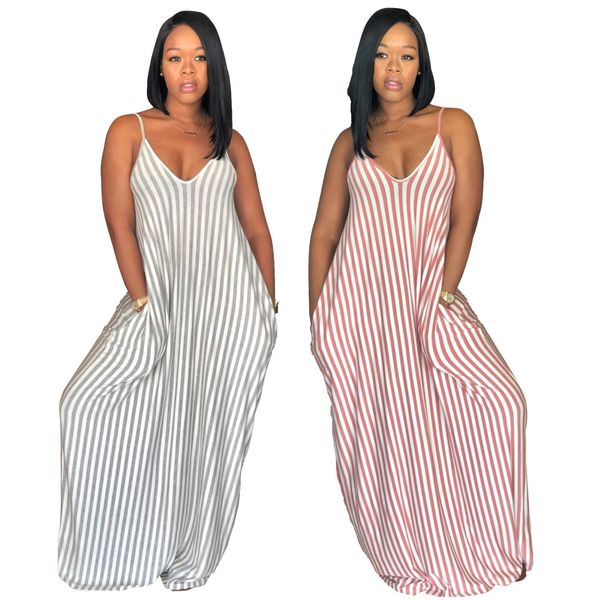 summer women dresses spaghetti strap striped v-neck sleeveless casual style ladies loose maxi long dress vestido, Black;gray
summer women dresses spaghetti strap striped v-neck sleeveless casual style ladies loose maxi long dress vestido, Black;gray