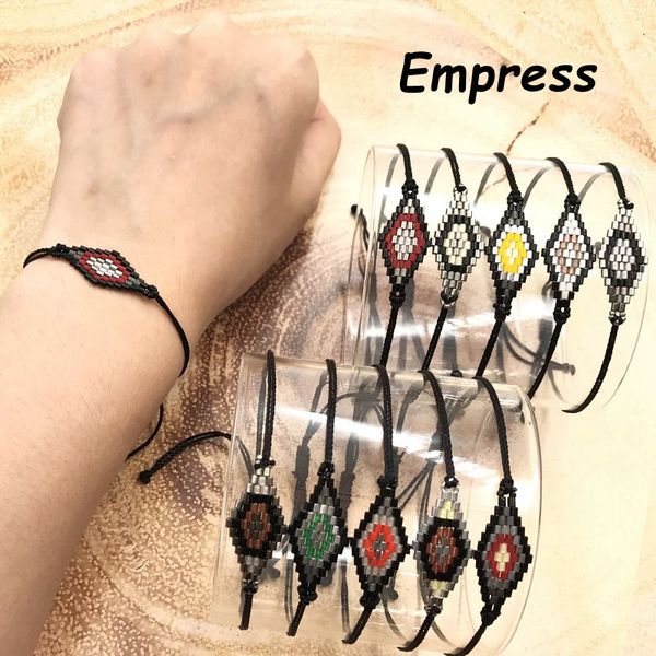 2018 empress new fashion woman lucky rhombus simple crystal bracelets glass miyuki beads black rope chain adjustable
2018 empress new fashion woman lucky rhombus simple crystal bracelets glass miyuki beads black rope chain adjustable