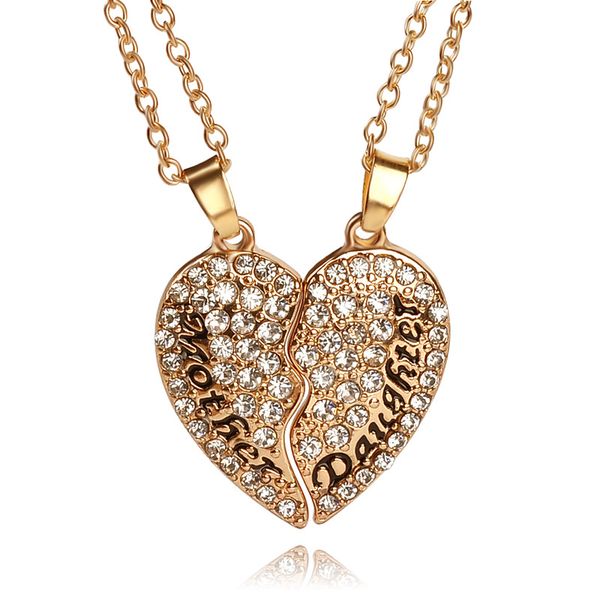 mother daughter forever jewelry full rhinestone heart with 2 pcs heart pendant necklace engraved letters gift, Silver
mother daughter forever jewelry full rhinestone heart with 2 pcs heart pendant necklace engraved letters gift, Silver
