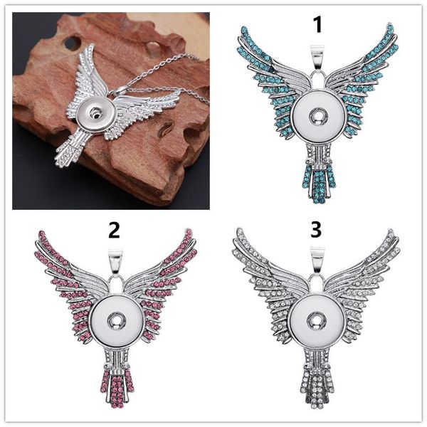 women's fashion wing shape snap buttons pendant necklaces fit 18mm ginger with stainless charm diy jewelry gifts (3 design choose), Silver
women's fashion wing shape snap buttons pendant necklaces fit 18mm ginger with stainless charm diy jewelry gifts (3 design choose), Silver