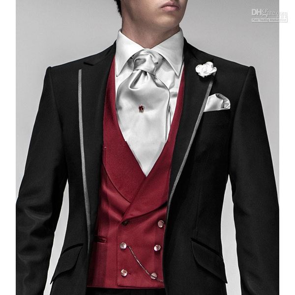new custom design one button black groom tuxedos groomsmen man suits men wedding suits bridegroom (jacket+pants+vest+tie) 671, Black;gray
new custom design one button black groom tuxedos groomsmen man suits men wedding suits bridegroom (jacket+pants+vest+tie) 671, Black;gray
