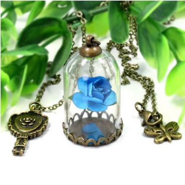 beauty flower rose necklace dry flower glass dome bottle necklaces with key butterfly for women beauty and beast necklace, Silver
beauty flower rose necklace dry flower glass dome bottle necklaces with key butterfly for women beauty and beast necklace, Silver