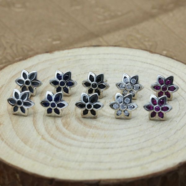2018 new 925 sterling silver cherry blossom stud earrings antique silver hand-made designer jewelry earrings 5 colors for women
2018 new 925 sterling silver cherry blossom stud earrings antique silver hand-made designer jewelry earrings 5 colors for women