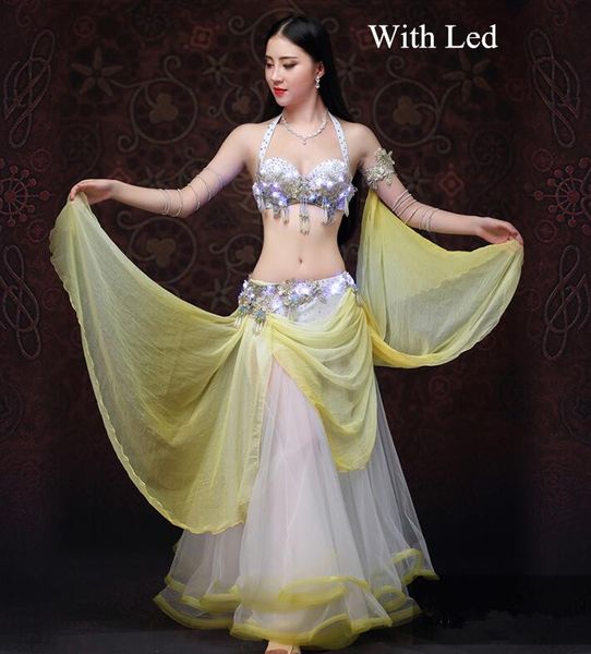 professional women oriental dance costume without/ with led handmade flower rhinestone india dance outfit bra belt skirt white, Black;red
professional women oriental dance costume without/ with led handmade flower rhinestone india dance outfit bra belt skirt white, Black;red
