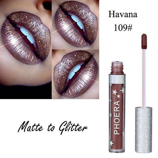 phoera liquid lipstick maquiagem women cosmetics brand lipgloss shining diamond glitter shimmer lip tint makeup metal lip gloss
phoera liquid lipstick maquiagem women cosmetics brand lipgloss shining diamond glitter shimmer lip tint makeup metal lip gloss
