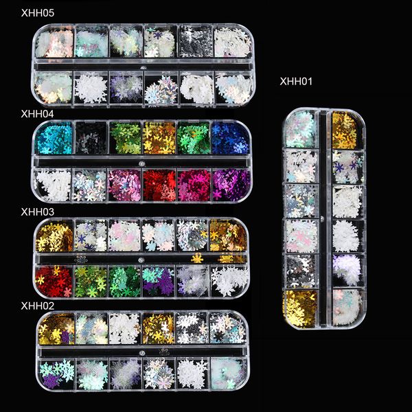 1 box 12 grids mixed ab nail flakes holographic paillettes snow flowers sequins metal nail art decor accessories manicure, Black
1 box 12 grids mixed ab nail flakes holographic paillettes snow flowers sequins metal nail art decor accessories manicure, Black