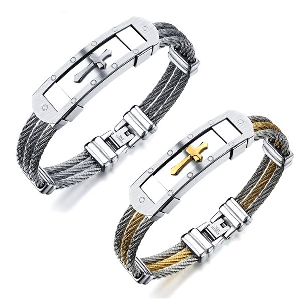men stainless steel jewelry bangles bracelets punk gothic cross cubic zirconia leather cuff bracelet luxury charm bangle gifts jewellery, Black
men stainless steel jewelry bangles bracelets punk gothic cross cubic zirconia leather cuff bracelet luxury charm bangle gifts jewellery, Black