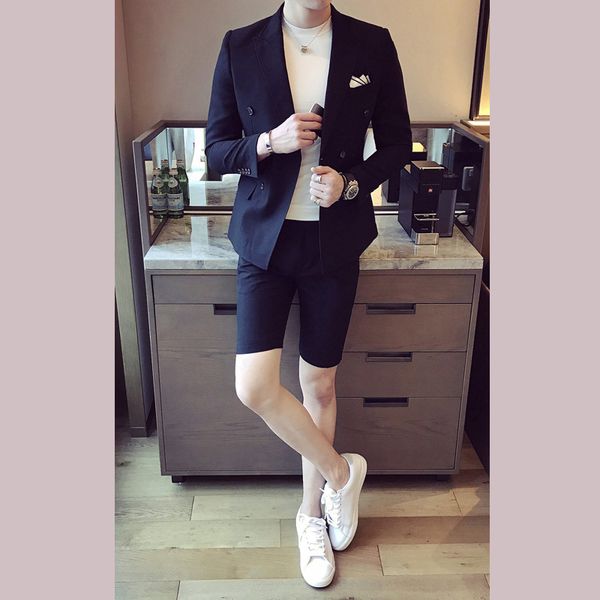 summer men suit wedding with short pants custom made navy blue slim fit groom tuxedo terno masculino elegant mens suits 2 pieces, White;black
summer men suit wedding with short pants custom made navy blue slim fit groom tuxedo terno masculino elegant mens suits 2 pieces, White;black