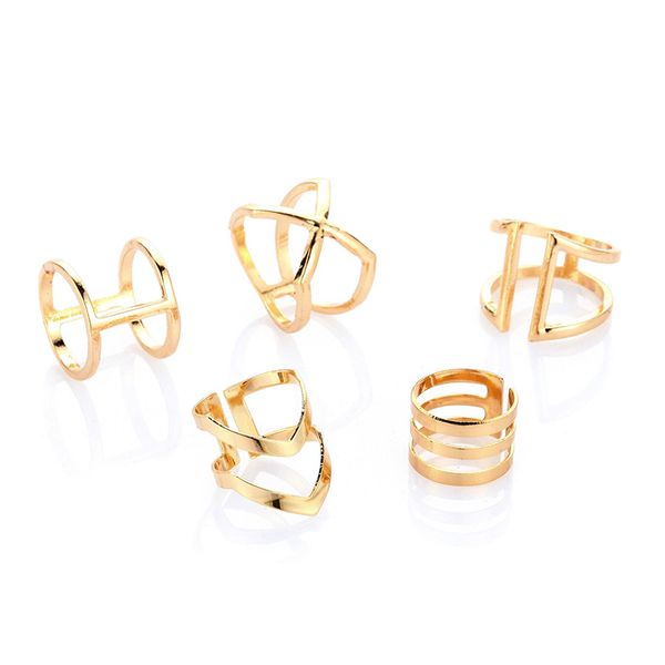 5 pcs geometric v-shaped x hollowed-out rings set women simple jewelry m8694, Golden;silver
5 pcs geometric v-shaped x hollowed-out rings set women simple jewelry m8694, Golden;silver
