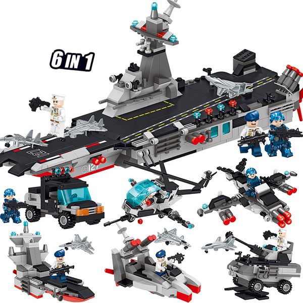 educational new product building blocks 6 in 1 carrier warship model boys bricks blocks 712pcs comparable nego children toys
educational new product building blocks 6 in 1 carrier warship model boys bricks blocks 712pcs comparable nego children toys