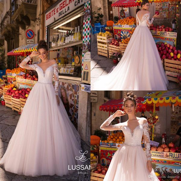 2019 a line wedding dresses off shoulder lace appliques sweep train beach long sleeve boho wedding dress country plus size bridal gowns, White
2019 a line wedding dresses off shoulder lace appliques sweep train beach long sleeve boho wedding dress country plus size bridal gowns, White