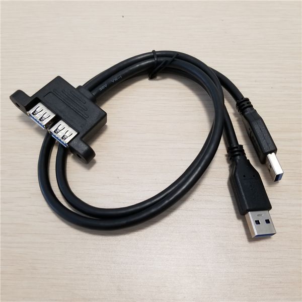 10pcs/lot dual male usb 3.0 to pannel mount usb female with screws extension data cable 50cm
10pcs/lot dual male usb 3.0 to pannel mount usb female with screws extension data cable 50cm