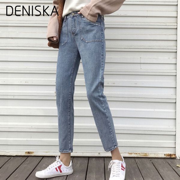 deniska deniska2018 spring women vintage jeans loose ankle length harem pants ladies zipper high waist jeans female, Blue
deniska deniska2018 spring women vintage jeans loose ankle length harem pants ladies zipper high waist jeans female, Blue