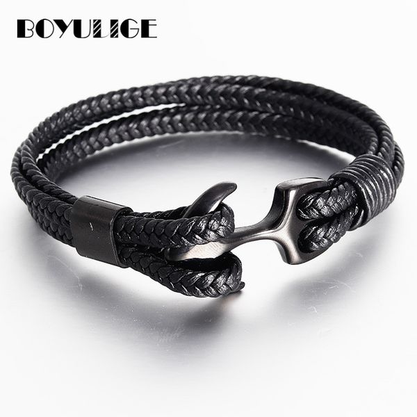 boyulige new fashion jewelry couple multilayer leather hook anchor men bracelet stainless steel bracelets bangles for women hook, Golden;silver
boyulige new fashion jewelry couple multilayer leather hook anchor men bracelet stainless steel bracelets bangles for women hook, Golden;silver