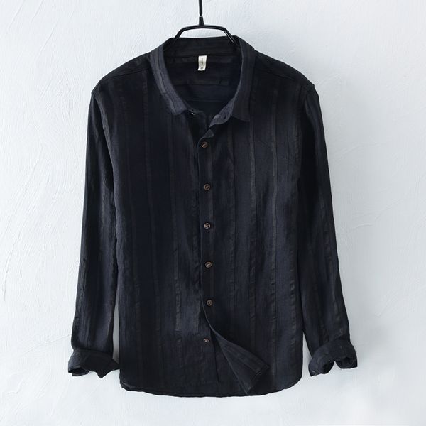 2018 new arrival long sleeve striped shirt men brand fashion leisure men shirts linen french trend autumn shirt male chemise, White;black
2018 new arrival long sleeve striped shirt men brand fashion leisure men shirts linen french trend autumn shirt male chemise, White;black