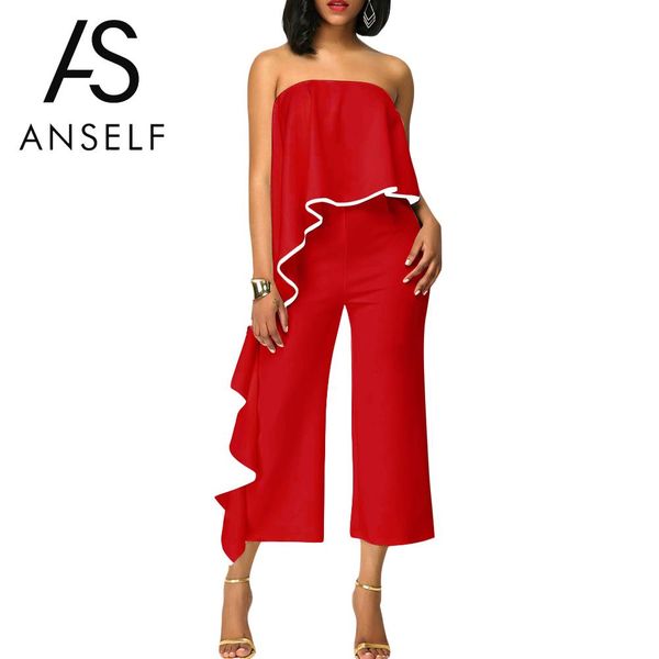 2018 summer overalls for women off shoulder jumpsuit contrast trim strapless backless wide leg playsuit rompers red/white, Black;white
2018 summer overalls for women off shoulder jumpsuit contrast trim strapless backless wide leg playsuit rompers red/white, Black;white