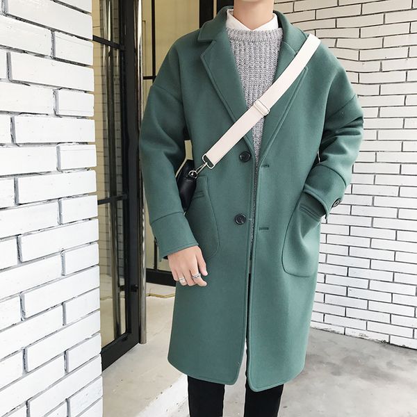 winter new wool coat men fashion slim fit long jacket british style streetwear male clothes outwear man s, Black
winter new wool coat men fashion slim fit long jacket british style streetwear male clothes outwear man s, Black