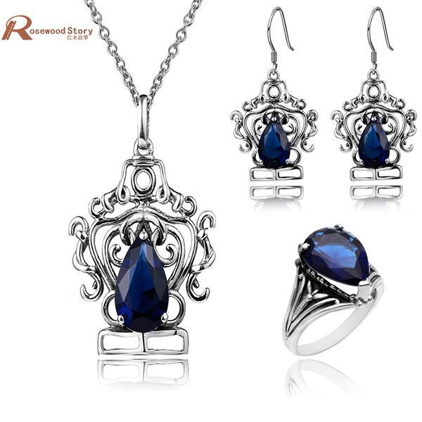 fashion crown blue stone 925 sterling silver jewelry sets crystal pendant earrings rings nigerian jewelry set for women, Black
fashion crown blue stone 925 sterling silver jewelry sets crystal pendant earrings rings nigerian jewelry set for women, Black