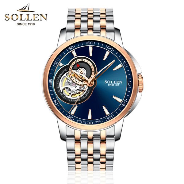 sollen solon high-end watch automatic mechanical watch male business luminous round waterproof hollow male, Slivery;brown
sollen solon high-end watch automatic mechanical watch male business luminous round waterproof hollow male, Slivery;brown