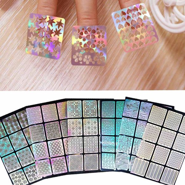 2017 new 6 sheets new nail hollow irregular grid stencil reusable manicure stickers stamping template nail art tools, White
2017 new 6 sheets new nail hollow irregular grid stencil reusable manicure stickers stamping template nail art tools, White