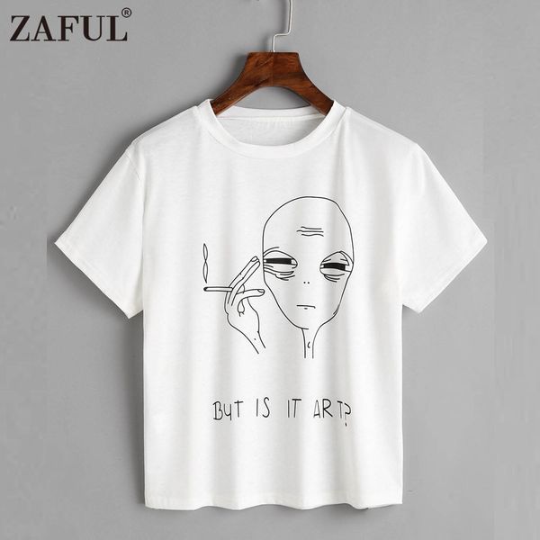 zaful character smocking letter crop women t-shirts femme harajuku shirt cotton o neck short sleeve short casual t shirt hot, White
zaful character smocking letter crop women t-shirts femme harajuku shirt cotton o neck short sleeve short casual t shirt hot, White