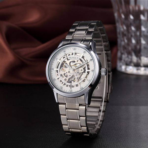 monica mens women automatic movement watches machinery automatic wristwatch waterproof watch for women, Slivery;brown
monica mens women automatic movement watches machinery automatic wristwatch waterproof watch for women, Slivery;brown