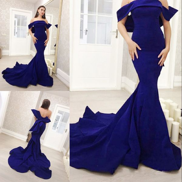 fashion off shoulder prom dress big bow backless satin sweep train mermaid party dress custom made dubai arabia celebrity evening dress, Black
fashion off shoulder prom dress big bow backless satin sweep train mermaid party dress custom made dubai arabia celebrity evening dress, Black