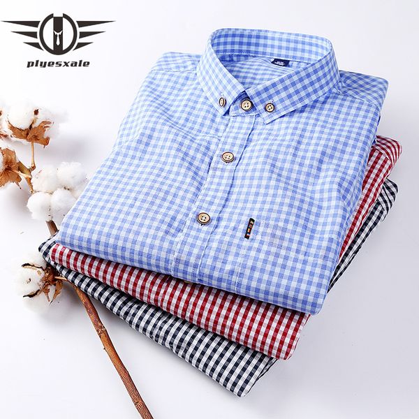 plyesxale 100% cotton men's classic plaid shirt long sleeve casual shirts for men slim fit mens formal shirts t12, White;black
plyesxale 100% cotton men's classic plaid shirt long sleeve casual shirts for men slim fit mens formal shirts t12, White;black
